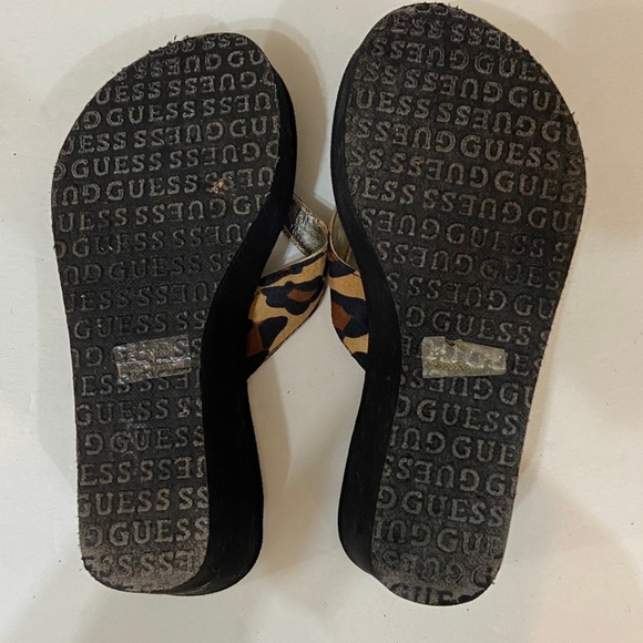 Guess, Animal Print Platform Flip Flops - Size 7.5 - Picture 7 of 7